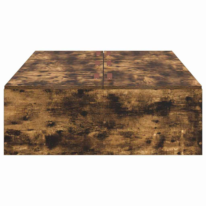 Cadru de pat Stejar afumat 200 x 90 x 31.5 cm Lemn compozit - WALTI WALTI