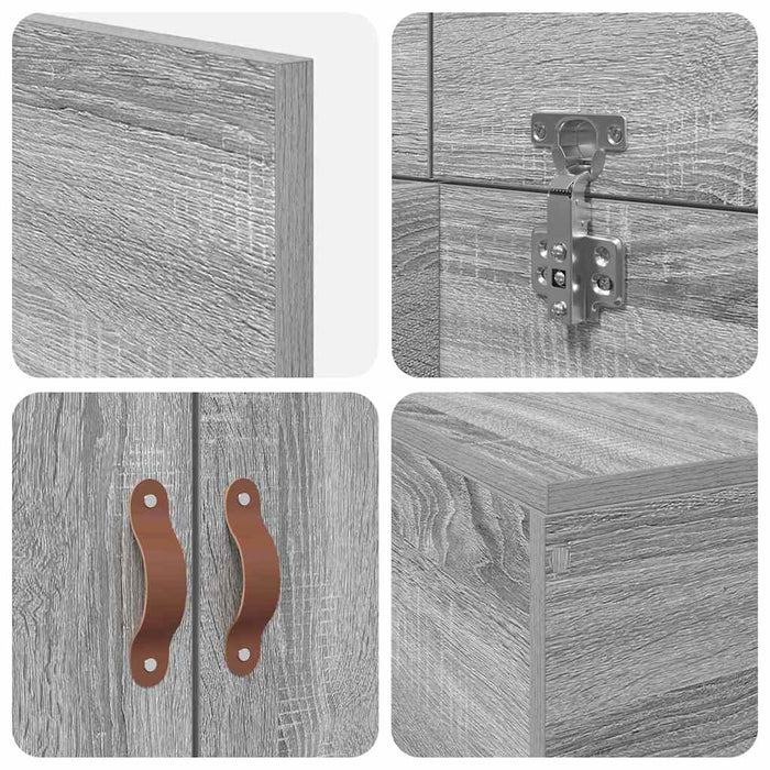 Cadru de pat sonoma gri 200 x 90 x 31.5 cm Lemn compozit - WALTI WALTI