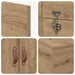 Cadru de pat stejar artizanal 200 x 90 x 31.5 cm Lemn compozit - WALTI WALTI