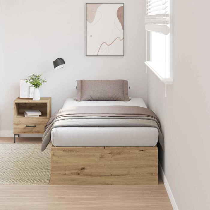 Cadru de pat stejar artizanal 200 x 90 x 31.5 cm Lemn compozit - WALTI WALTI