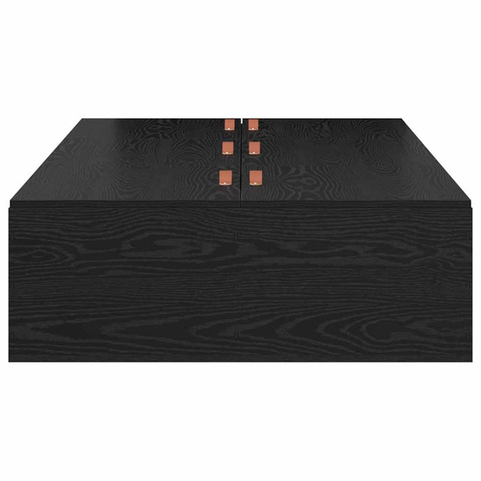 Cadru de pat Stejar negru 200 x 100 x 31.5 cm Lemn compozit - WALTI WALTI