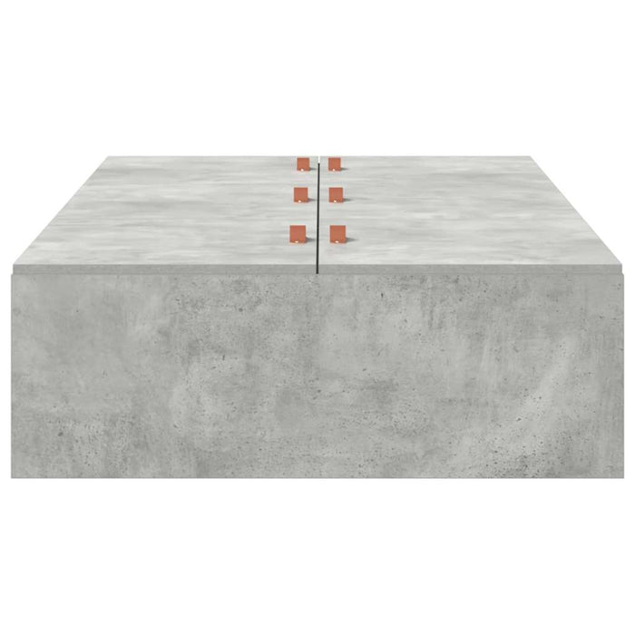 Cadru de pat Gri beton 200 x 100 x 31.5 cm Lemn compozit - WALTI WALTI