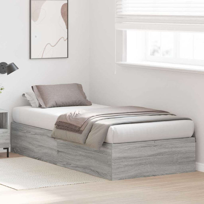 Cadru de pat sonoma gri 200 x 100 x 31.5 cm Lemn compozit - WALTI WALTI
