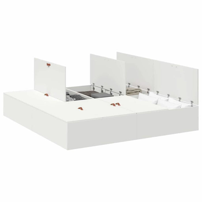 Cadru de pat Alb 200 x 200 x 31.5 cm Lemn compozit - WALTI WALTI