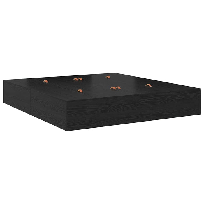 Cadru de pat Stejar negru 200 x 200 x 31.5 cm Lemn compozit - WALTI WALTI