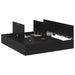 Cadru de pat Stejar negru 200 x 200 x 31.5 cm Lemn compozit - WALTI WALTI