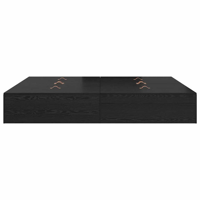 Cadru de pat Stejar negru 200 x 200 x 31.5 cm Lemn compozit - WALTI WALTI