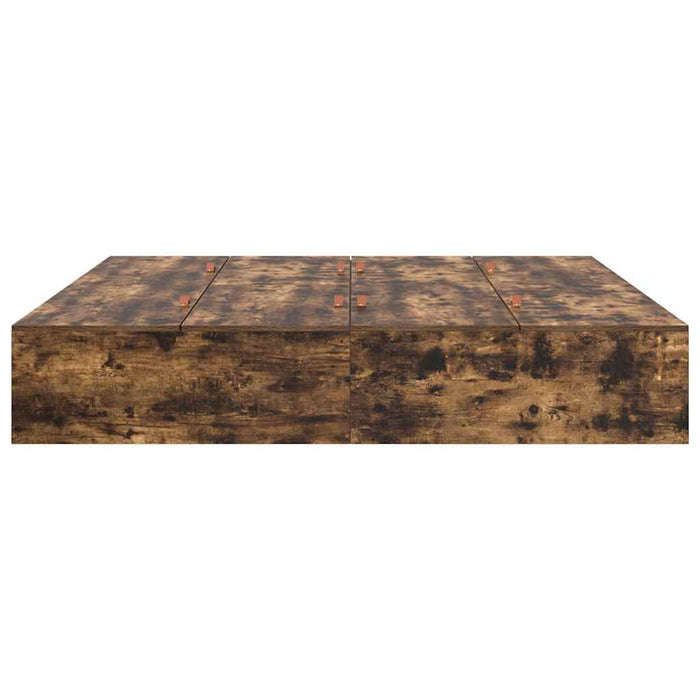 Cadru de pat Stejar afumat 200 x 200 x 31.5 cm Lemn compozit - WALTI WALTI