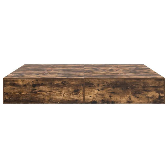 Cadru de pat Stejar afumat 200 x 200 x 31.5 cm Lemn compozit - WALTI WALTI