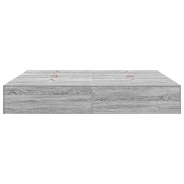 Cadru de pat sonoma gri 200 x 200 x 31.5 cm Lemn compozit - WALTI WALTI