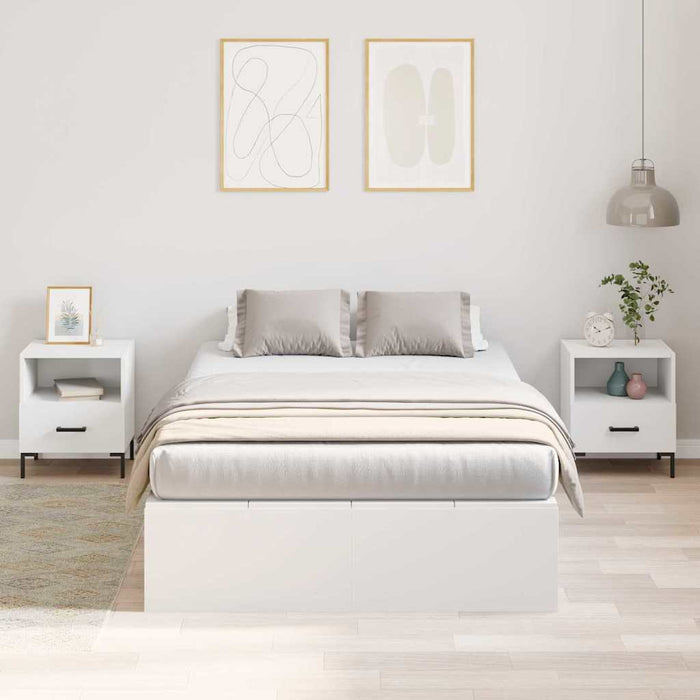 Cadru de pat Alb 200 x 120 x 31.5 cm Lemn compozit - WALTI WALTI