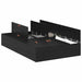 Cadru de pat Stejar negru 200 x 120 x 31.5 cm Lemn compozit - WALTI WALTI