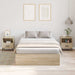 Cadru de pat Stejar sonoma 200 x 120 x 31.5 cm Lemn compozit - WALTI WALTI