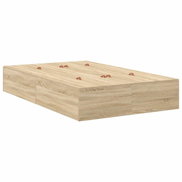 Cadru de pat Stejar sonoma 200 x 120 x 31.5 cm Lemn compozit - WALTI WALTI