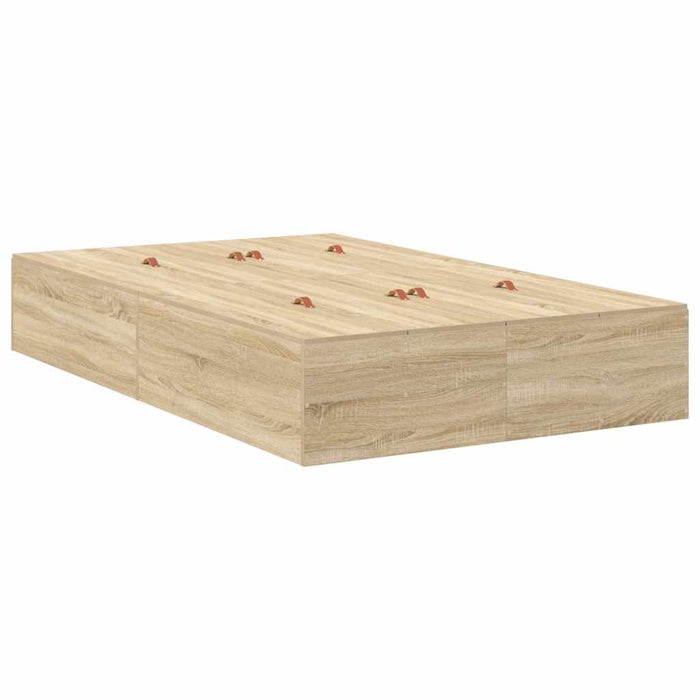 Cadru de pat Stejar sonoma 200 x 120 x 31.5 cm Lemn compozit - WALTI WALTI
