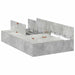 Cadru de pat Gri beton 200 x 120 x 31.5 cm Lemn compozit - WALTI WALTI