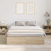 Cadru de pat Stejar sonoma 200 x 140 x 31.5 cm Lemn compozit - WALTI WALTI
