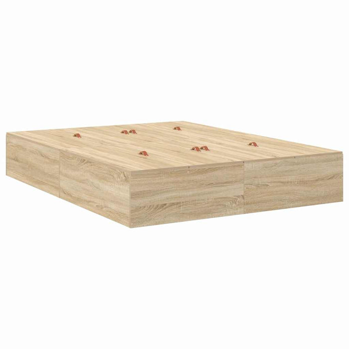 Cadru de pat Stejar sonoma 200 x 140 x 31.5 cm Lemn compozit - WALTI WALTI