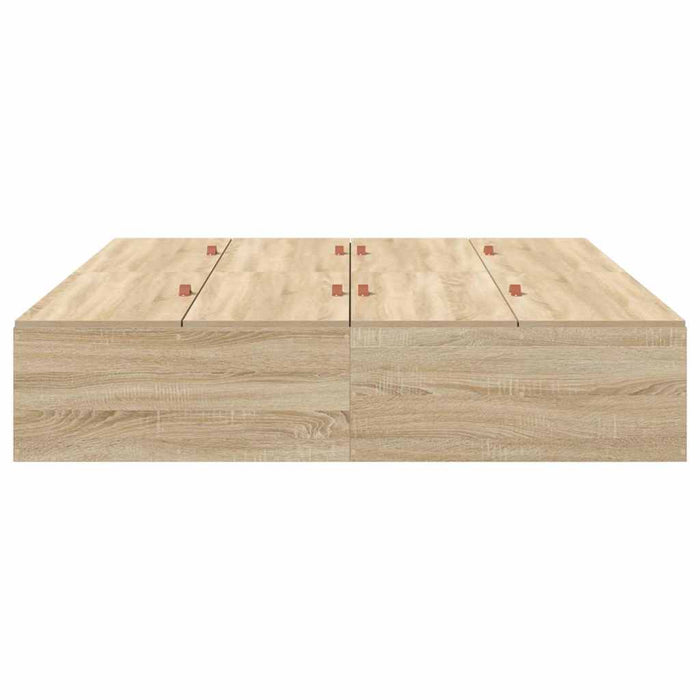 Cadru de pat Stejar sonoma 200 x 140 x 31.5 cm Lemn compozit - WALTI WALTI