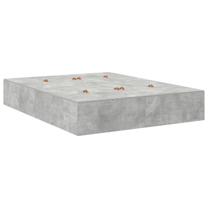 Cadru de pat Gri beton 200 x 150 x 31.5 cm Lemn compozit - WALTI WALTI