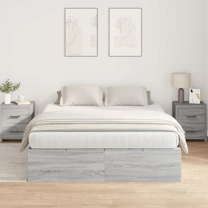 Cadru de pat sonoma gri 200 x 150 x 31.5 cm Lemn compozit - WALTI WALTI