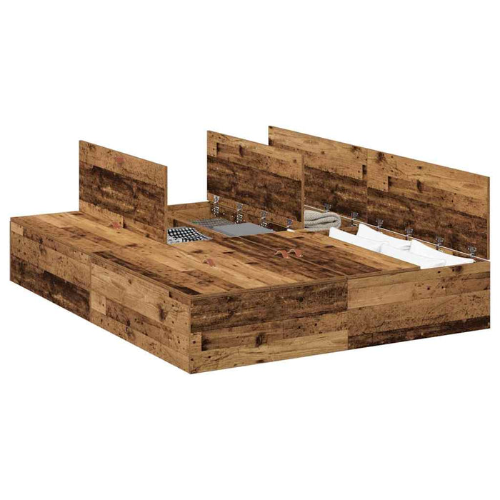 Cadru de pat Lemn vechi 200 x 150 x 31.5 cm Lemn compozit - WALTI WALTI