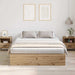 Cadru de pat stejar artizanal 200 x 150 x 31.5 cm Lemn compozit - WALTI WALTI