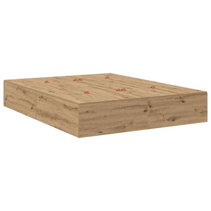Cadru de pat stejar artizanal 200 x 150 x 31.5 cm Lemn compozit - WALTI WALTI