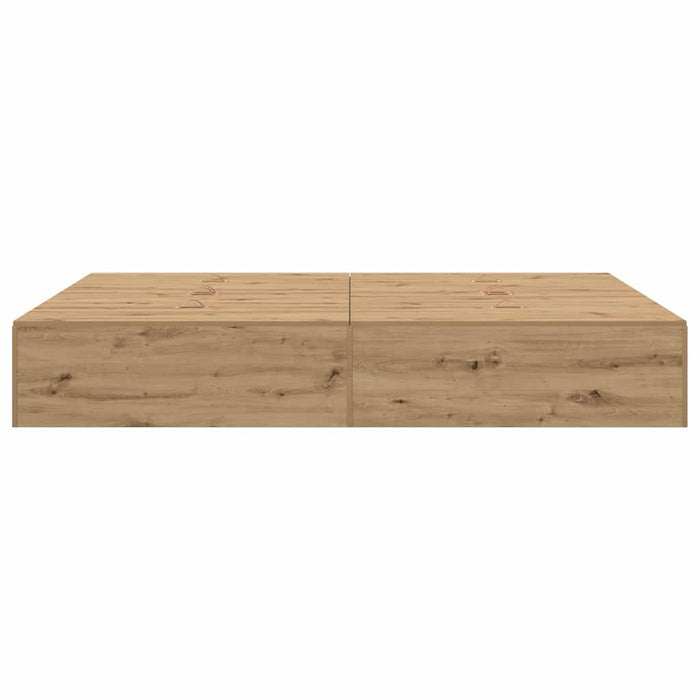 Cadru de pat stejar artizanal 200 x 150 x 31.5 cm Lemn compozit - WALTI WALTI