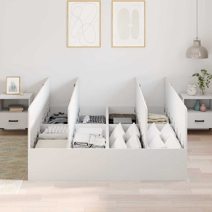 Cadru de pat Alb 200 x 160 x 31.5 cm Lemn compozit - WALTI WALTI