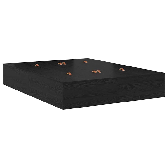 Cadru de pat Stejar negru 200 x 160 x 31.5 cm Lemn compozit - WALTI WALTI