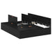 Cadru de pat Stejar negru 200 x 160 x 31.5 cm Lemn compozit - WALTI WALTI