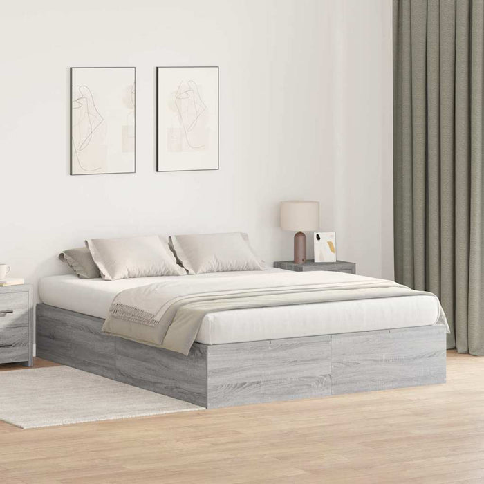 Cadru de pat sonoma gri 200 x 160 x 31.5 cm Lemn compozit - WALTI WALTI