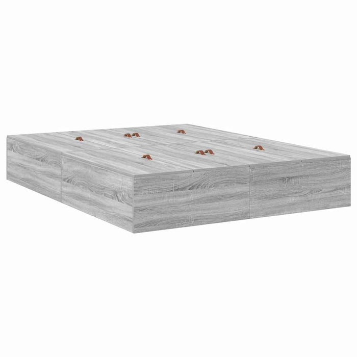Cadru de pat sonoma gri 200 x 160 x 31.5 cm Lemn compozit - WALTI WALTI