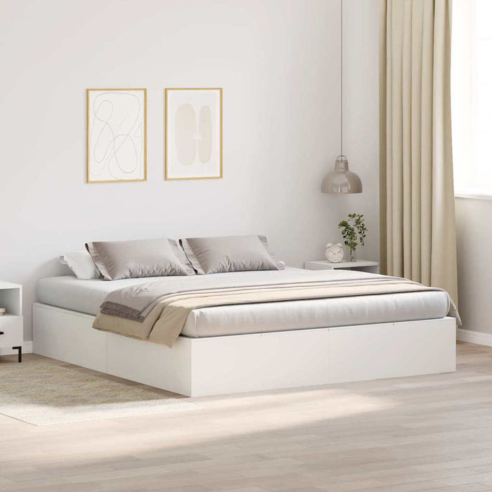 Cadru de pat cu spațiu de depozitare Alb 180 x 200 cm - WALTI WALTI