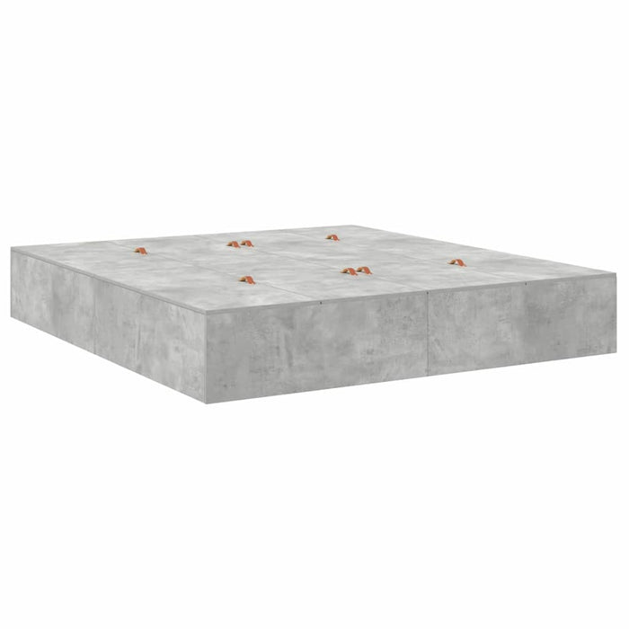 Cadru de pat Gri beton 200 x 180 x 31.5 cm Lemn compozit - WALTI WALTI