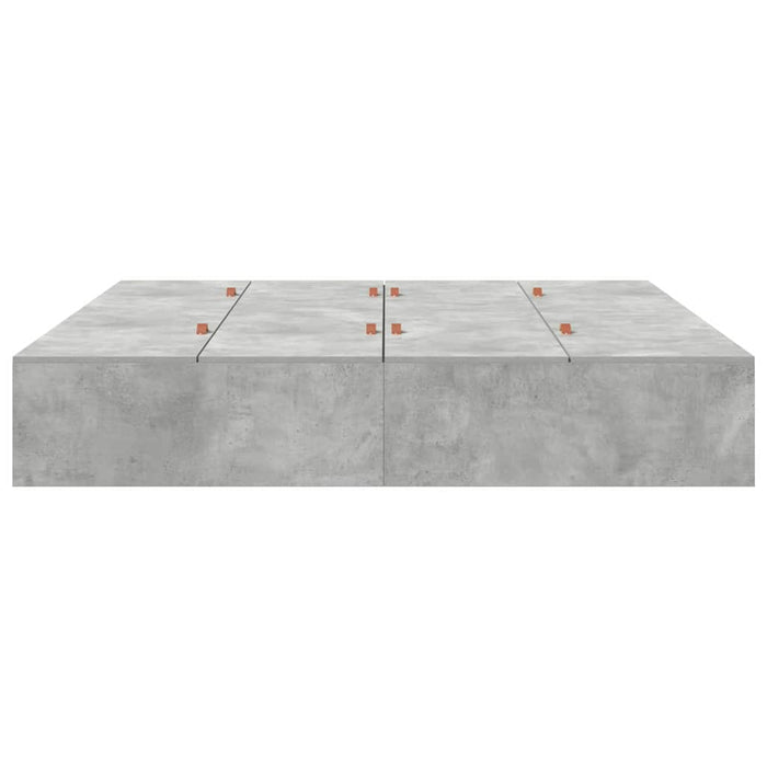 Cadru de pat Gri beton 200 x 180 x 31.5 cm Lemn compozit - WALTI WALTI