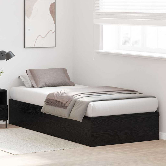 Cadru de pat Stejar negru 190 x 90 x 31.5 cm Lemn compozit - WALTI WALTI