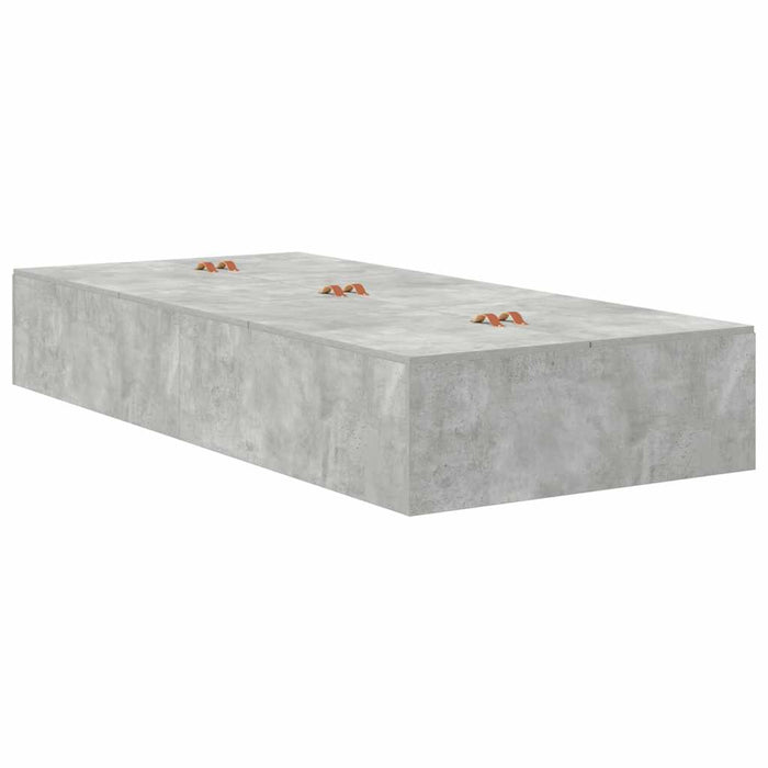 Cadru de pat Gri beton 190 x 90 x 31.5 cm Lemn compozit - WALTI WALTI