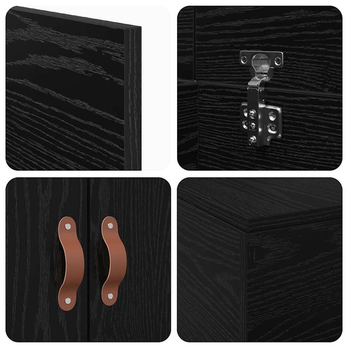 Cadru de pat Stejar negru 190 x 75 x 31.5 cm Lemn compozit - WALTI WALTI