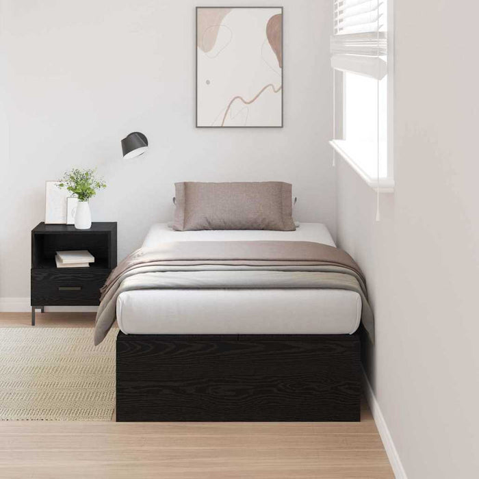 Cadru de pat Stejar negru 190 x 75 x 31.5 cm Lemn compozit - WALTI WALTI