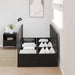 Cadru de pat Stejar negru 190 x 75 x 31.5 cm Lemn compozit - WALTI WALTI