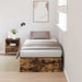 Cadru de pat Stejar afumat 190 x 75 x 31.5 cm Lemn compozit - WALTI WALTI