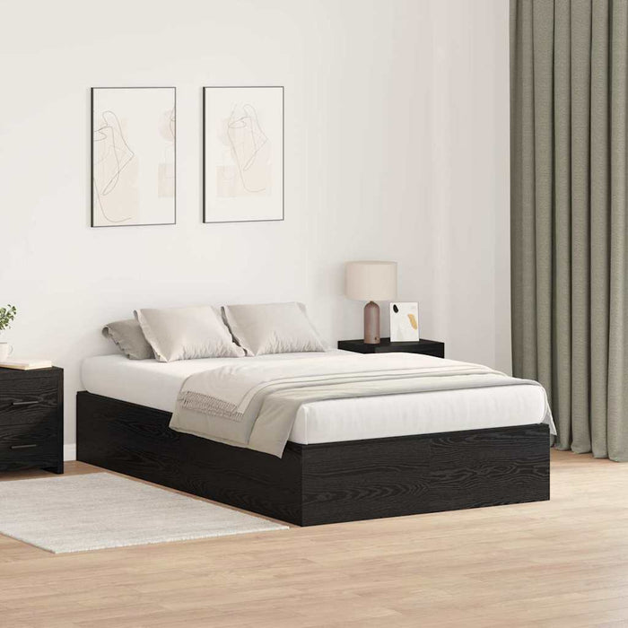 Cadru de pat Stejar negru 190 x 120 x 31.5 cm Lemn compozit - WALTI WALTI