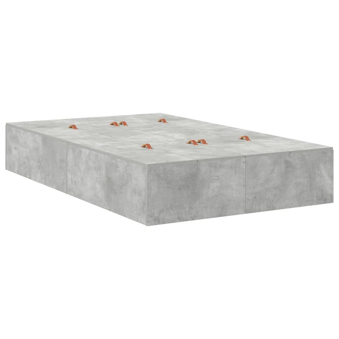 Cadru de pat Gri beton 190 x 120 x 31.5 cm Lemn compozit - WALTI WALTI