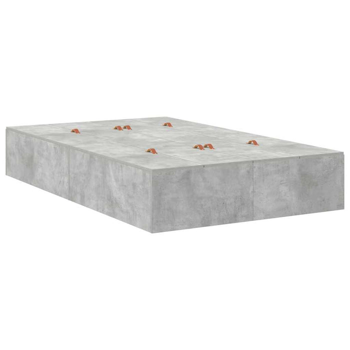 Cadru de pat Gri beton 190 x 120 x 31.5 cm Lemn compozit - WALTI WALTI