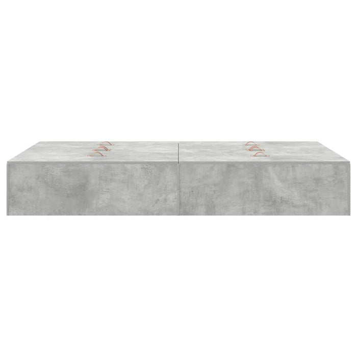 Cadru de pat Gri beton 190 x 120 x 31.5 cm Lemn compozit - WALTI WALTI