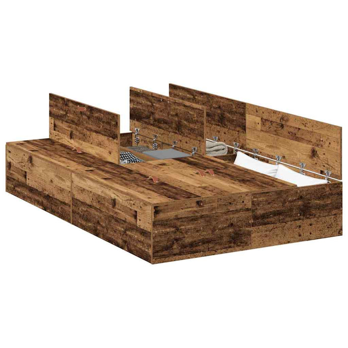 Cadru de pat Lemn vechi 190 x 120 x 31.5 cm Lemn compozit - WALTI WALTI