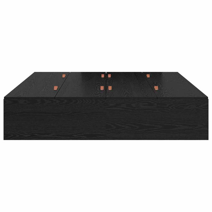 Cadru de pat Stejar negru 190 x 140 x 31.5 cm Lemn compozit - WALTI WALTI