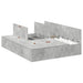 Cadru de pat Gri beton 190 x 140 x 31.5 cm Lemn compozit - WALTI WALTI